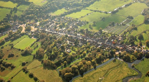Aerial view of Stockbridge